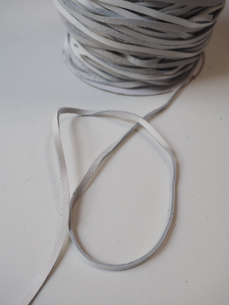 White Leather Cord 3mm