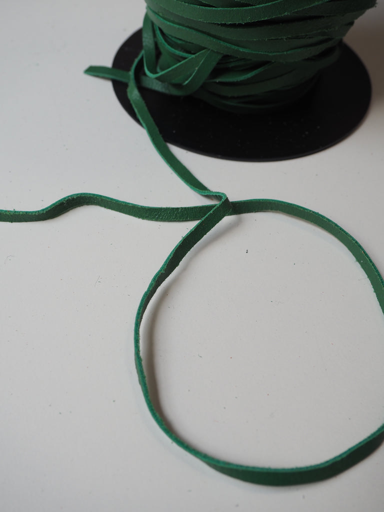 Green Leather Cord 5mm