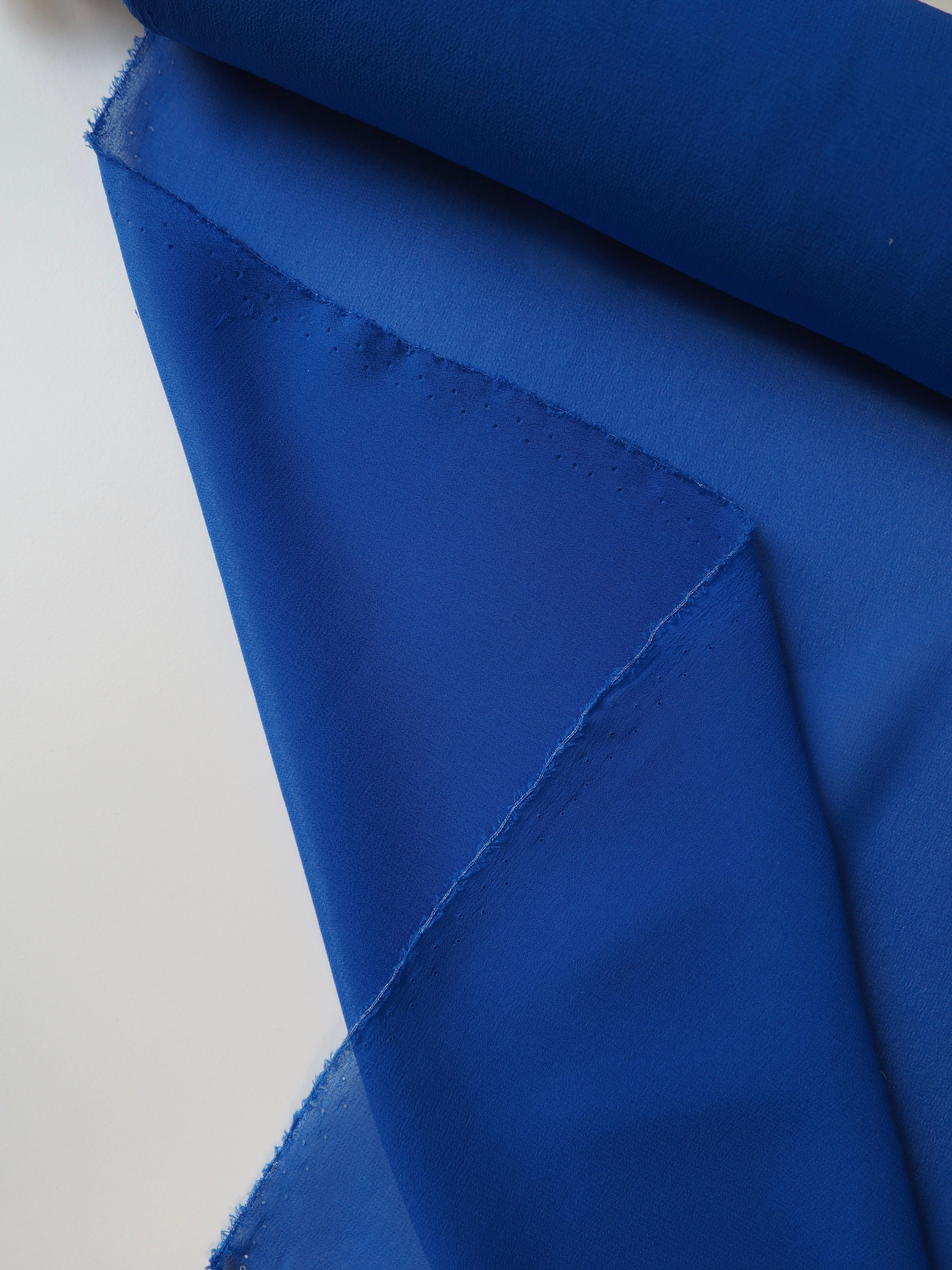 Cobalt blue chiffon deals fabric