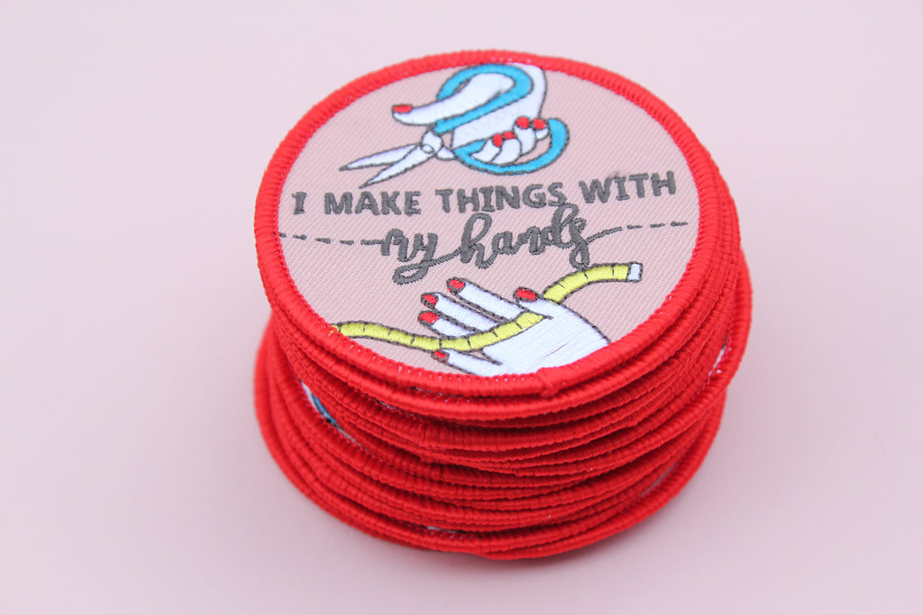 Sewing embroidered patch