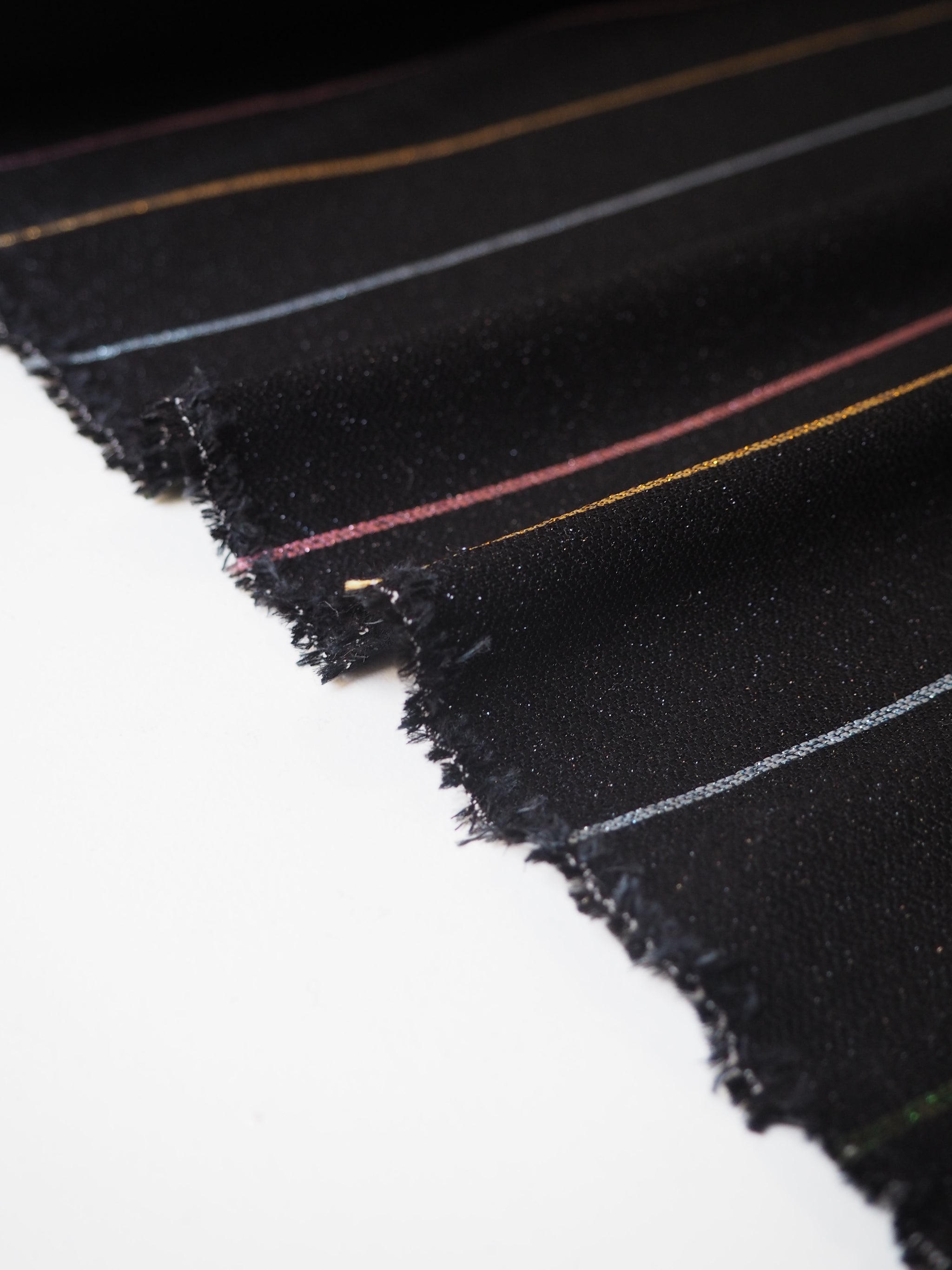 Black Rainbow Lurex Stripe Viscose The New Craft House