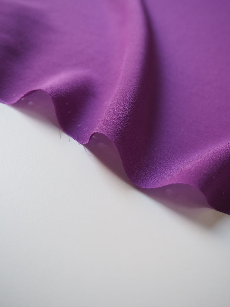 Purple Zebra Print Satin Fabric, Woven Poly