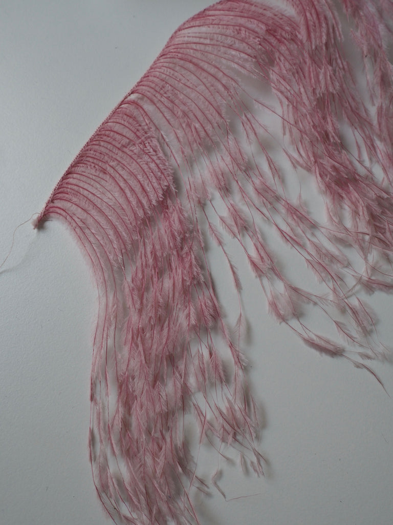 LUCKY DIP - Pink Trimmed Ostrich Feather Fringing