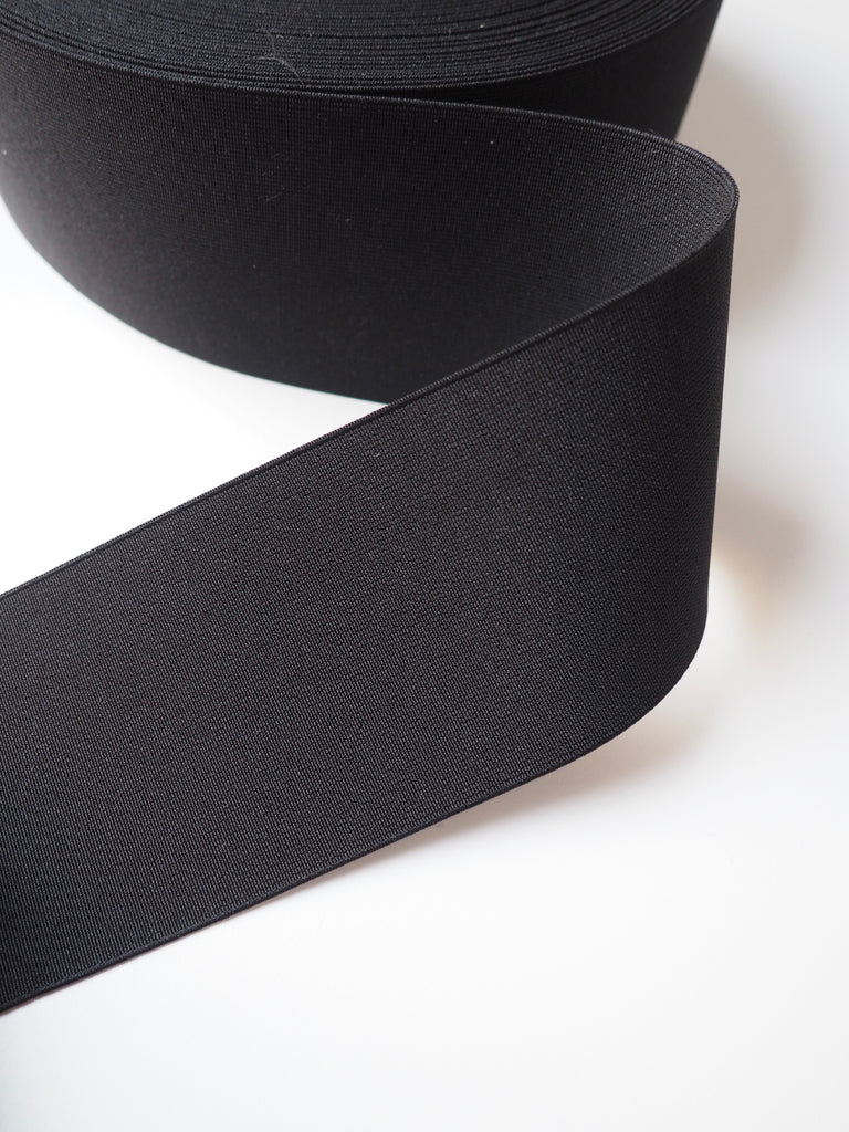 Black Extra Wide Strong Elastic 80mm
