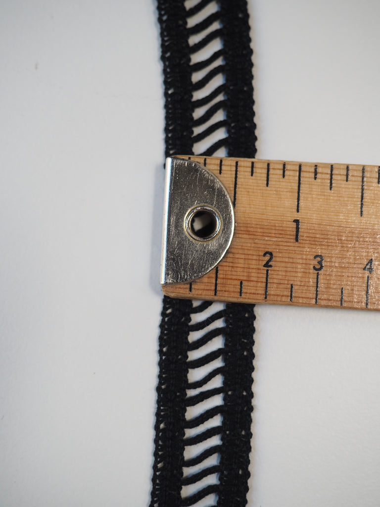 Black Cotton Braid Inlay Trim 20mm
