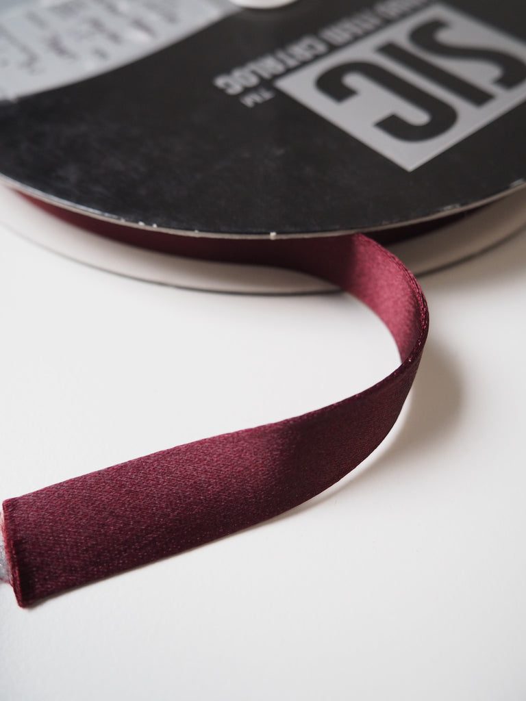 Shindo Merlot Thick Satin Ribbon 15mm