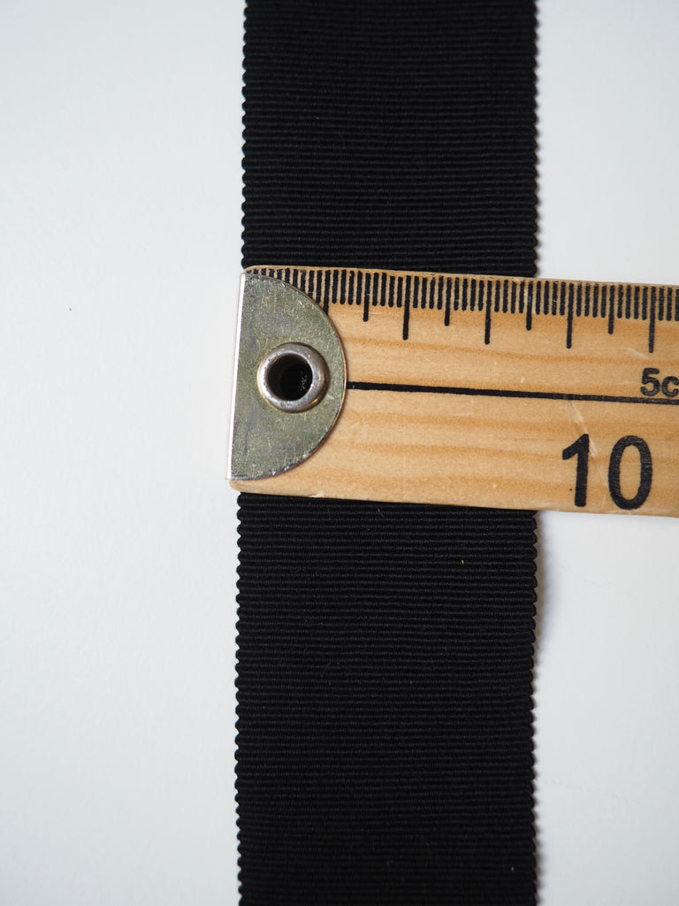Shindo Black Cotton Grosgrain Ribbon 38mm