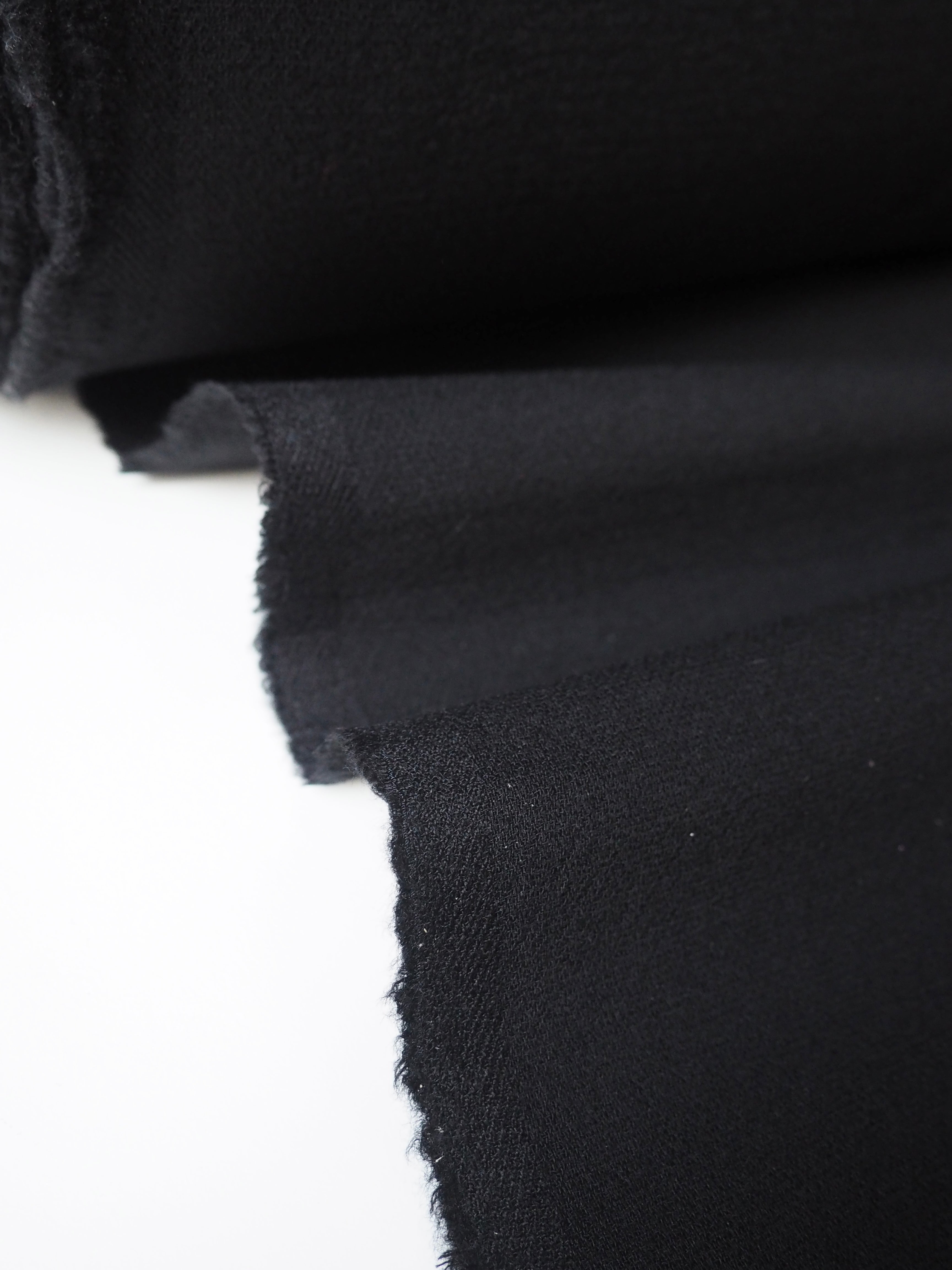 Heavy Crepe Back Satin Black, Fabric by the Yard