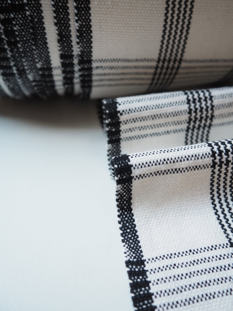 Black + White Check Handloom Cotton