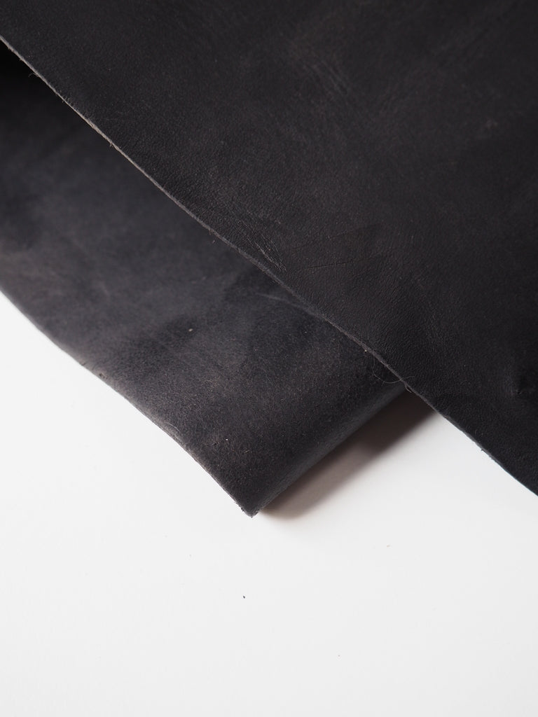 Black Heavy Cow Hide Leather