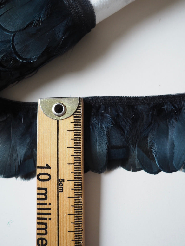 Petrol Blue Partridge Feather Fringing