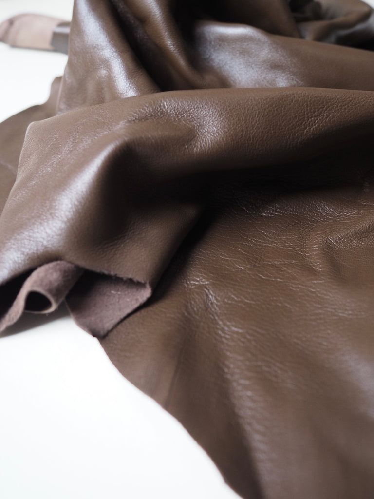 Dark Chocolate Calf-Skin Leather