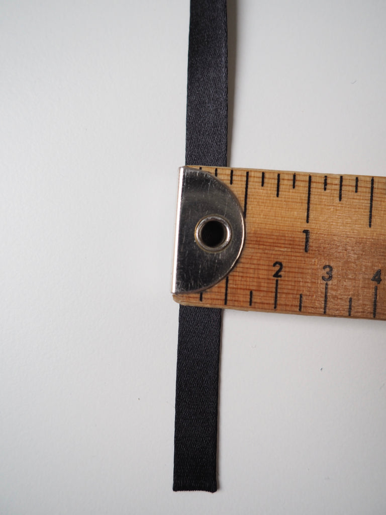 Shindo Black Thick Double Faced Satin Ribbon 9mm