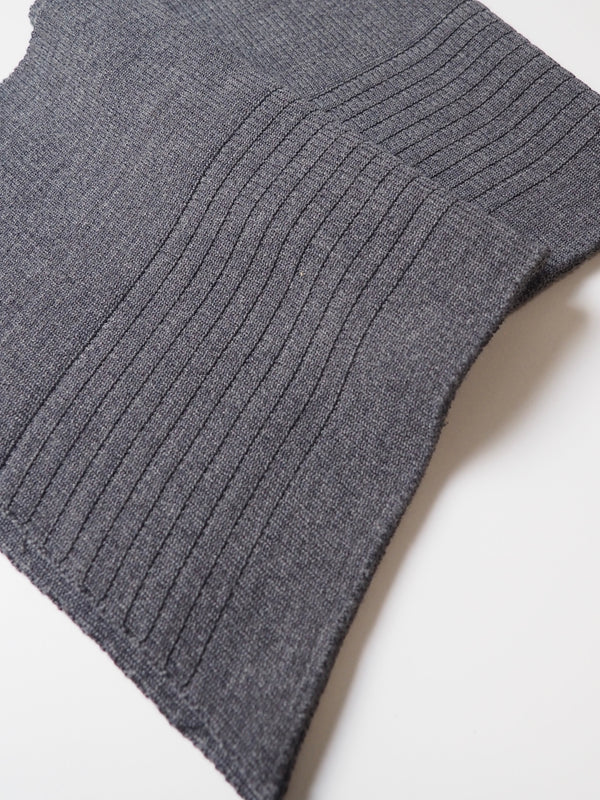 ショッピング純正 ootho Wool Rib Design Knit Charcoal Grey - トップス