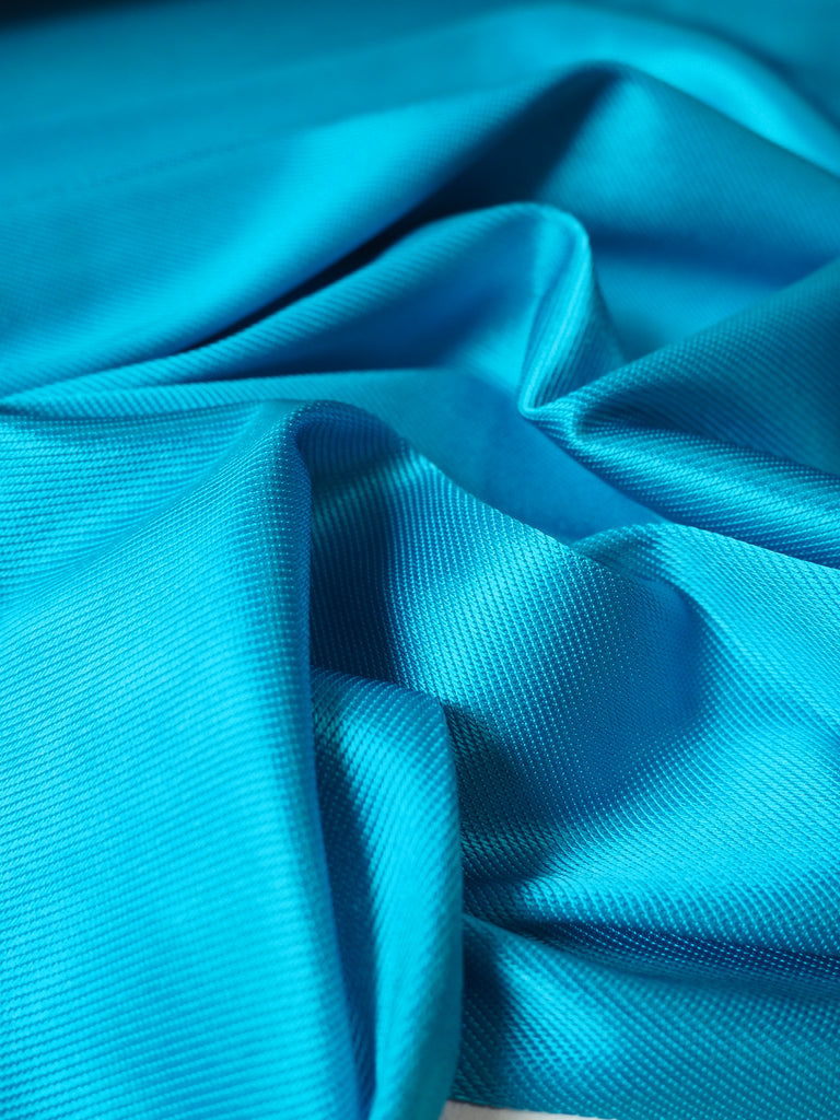 Cerulean Viscose Satin Twill Jersey