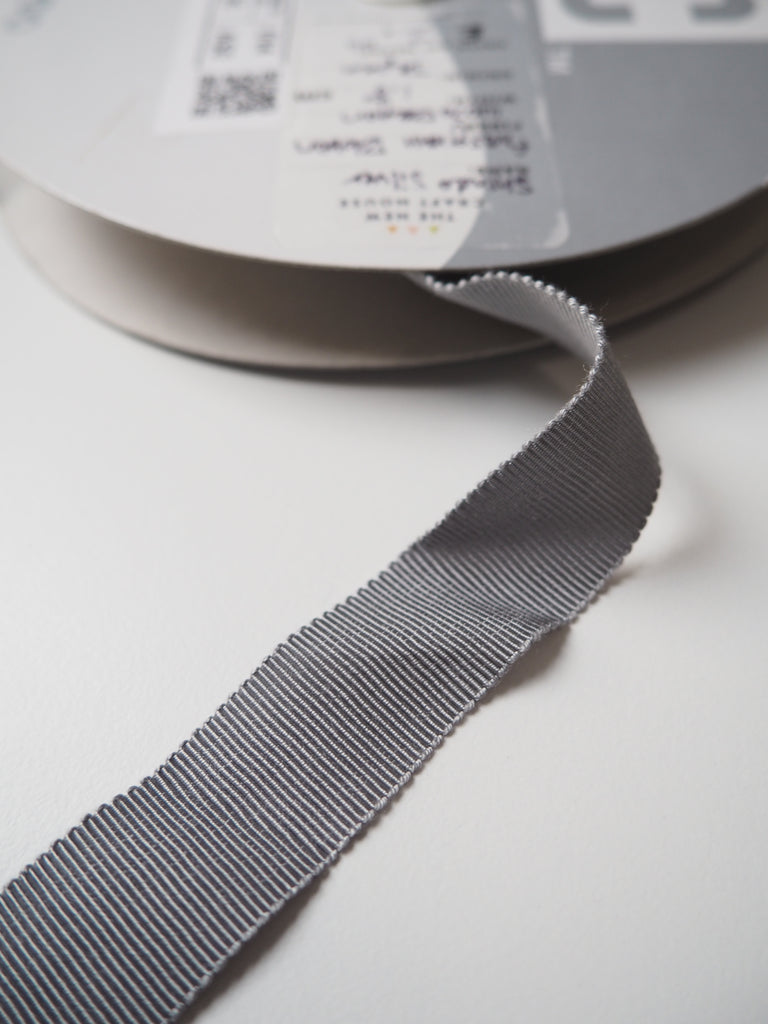 Shindo Silver Grosgrain Ribbon 18mm
