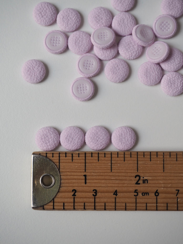 Sweet Pea Flat Fabric Covered Buttons 12mm