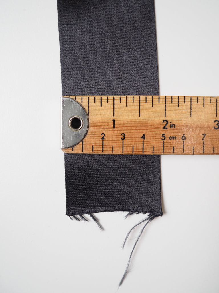 Shindo Black Thick Double Faced Satin Ribbon 50mm