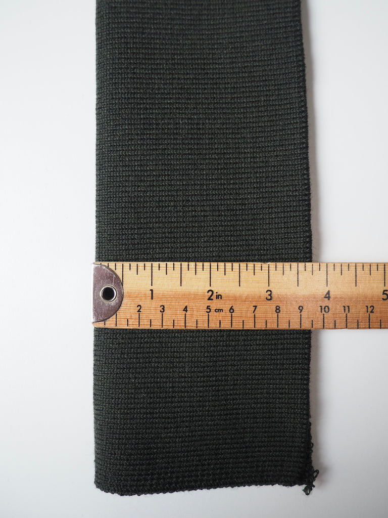Olive Wool Double Ribbed Cuff 9.5cm