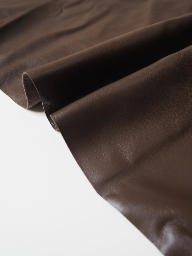 Dark Chocolate Calf-Skin Leather