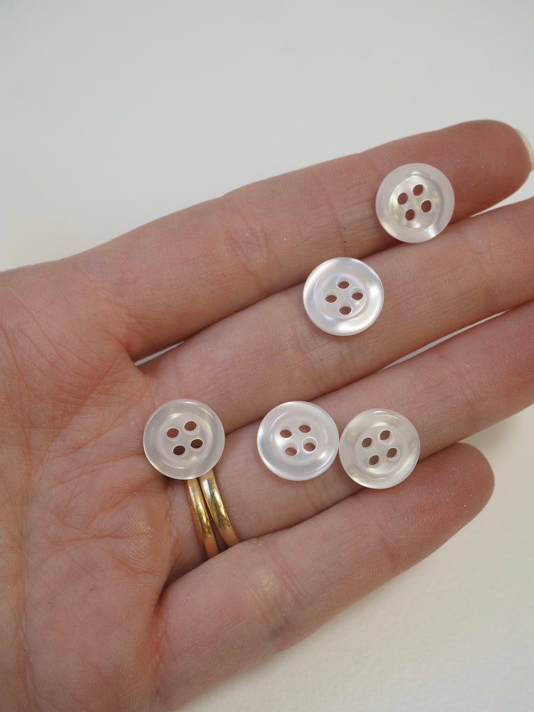 Ball Round Pearl Buttons,15mm Resin Pearl Decorative Buttons for DIY Sewing Clothing Dress Sweater Crafts Pack 20 White A603