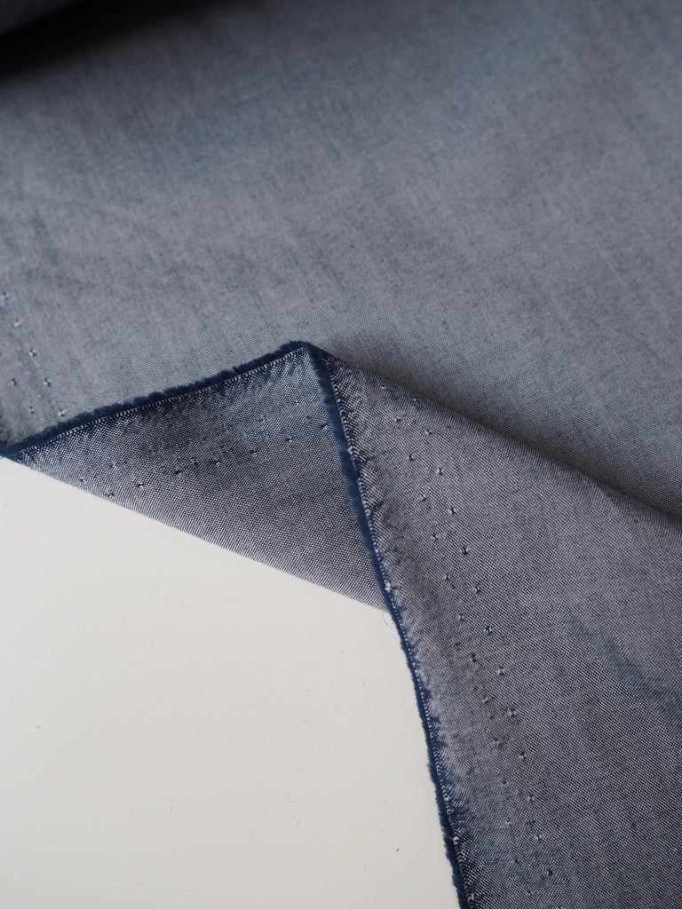 Steel Blue Cotton Chambray