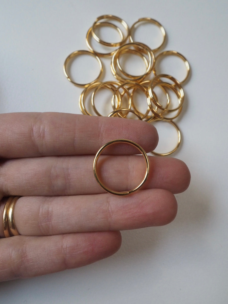 Gold Metal Split Keyring 1.7cm – The New Craft House