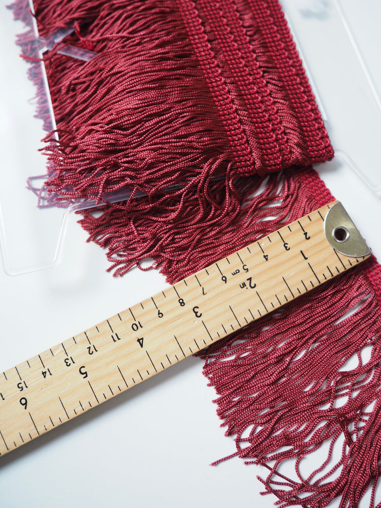 Classic Red Chainette Fringe 9cm
