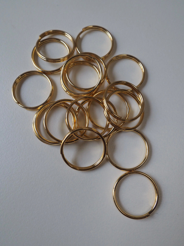 Gold Metal Keyring 1.7cm