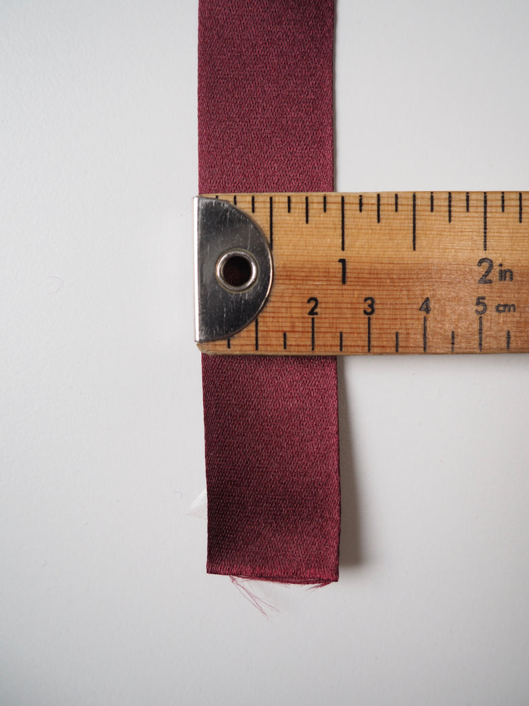 Shindo Merlot Thick Satin Ribbon 25mm