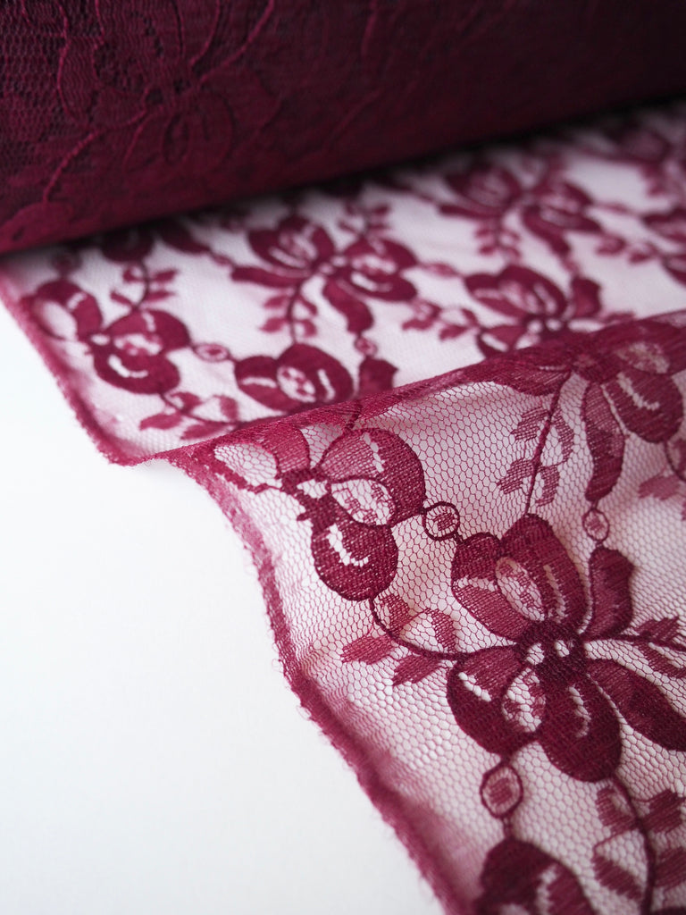 Burgundy Bow Lace