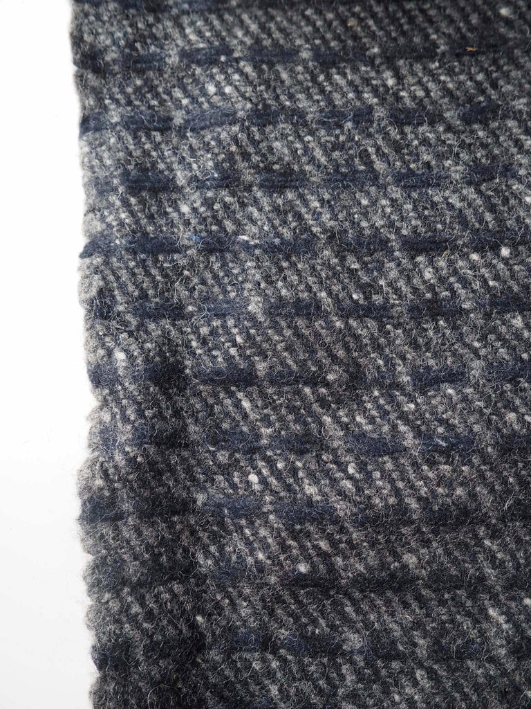 Grey + Navy Twill Wool Coating