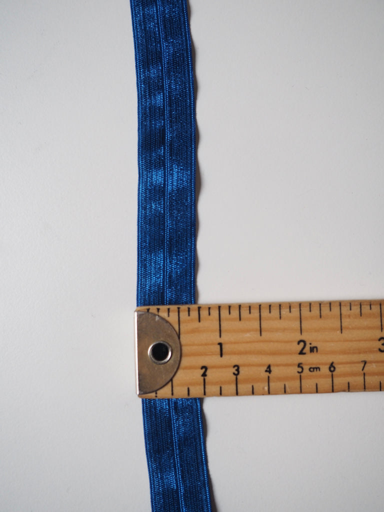 Electric Cobalt Fold-Over Elastic 18mm