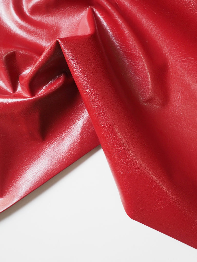 Red Stretch Faux Leather