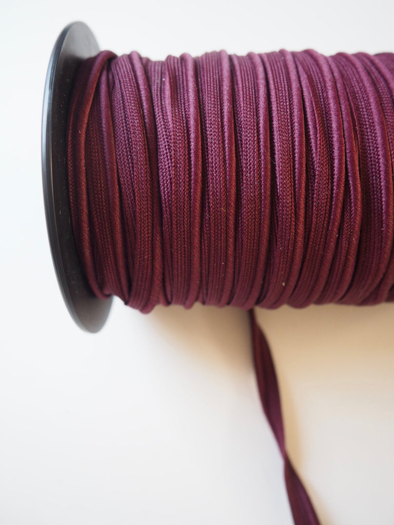 Burgundy Satin Woven Piping 9mm