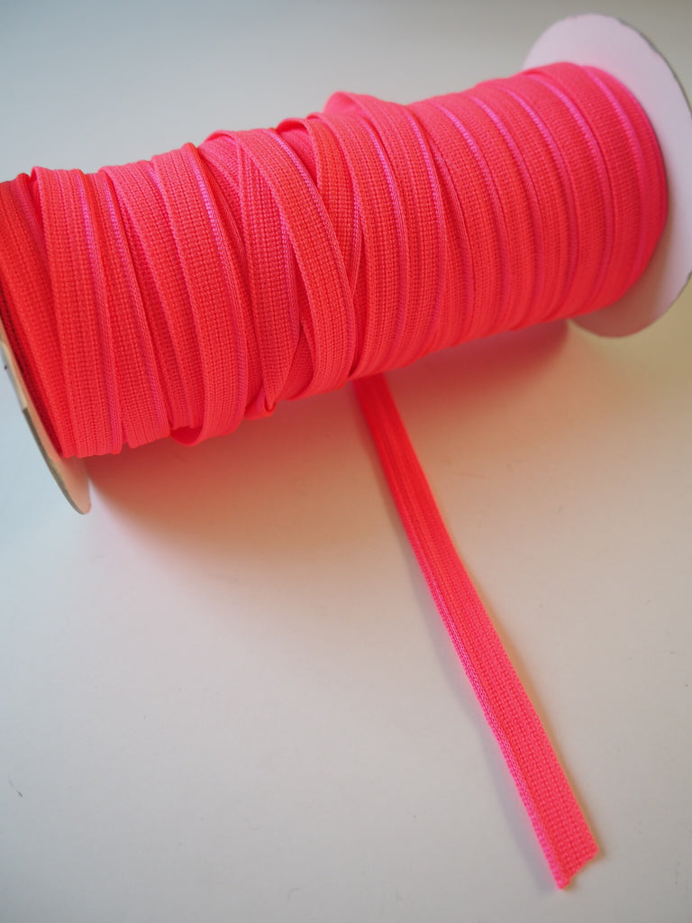 Shindo Neon Pink Woven Satin Piping 10mm