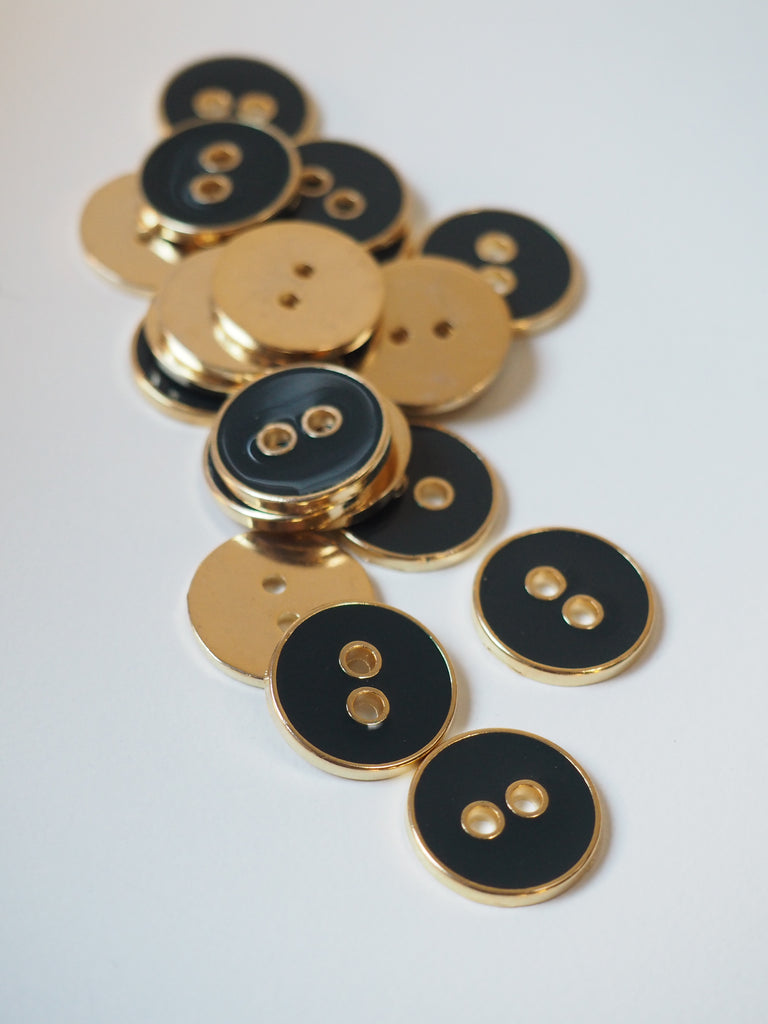 Gold & Enamel Buttons