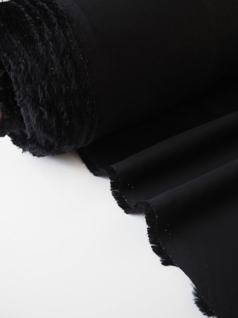 Black Stretch Viscose Cady