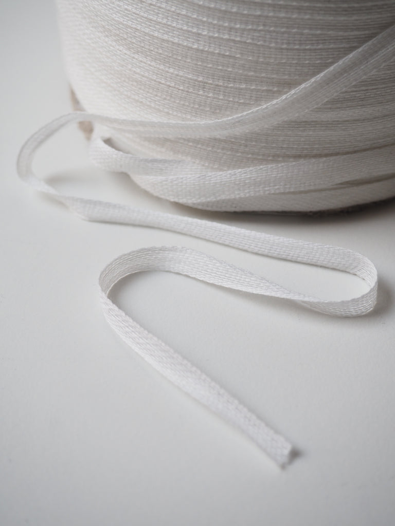 White Cotton Stay Tape 6mm