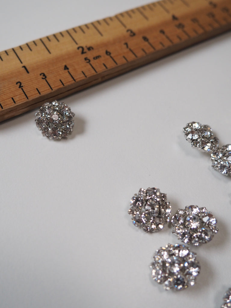 Small Diamante Cluster Button 15mm