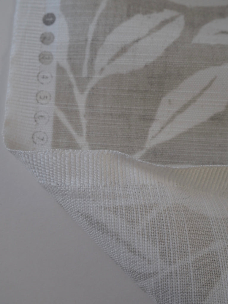 Grey Leaf Print Cotton