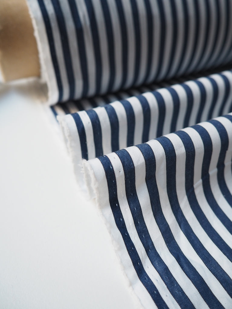Denim Blue + White Stripe Cotton