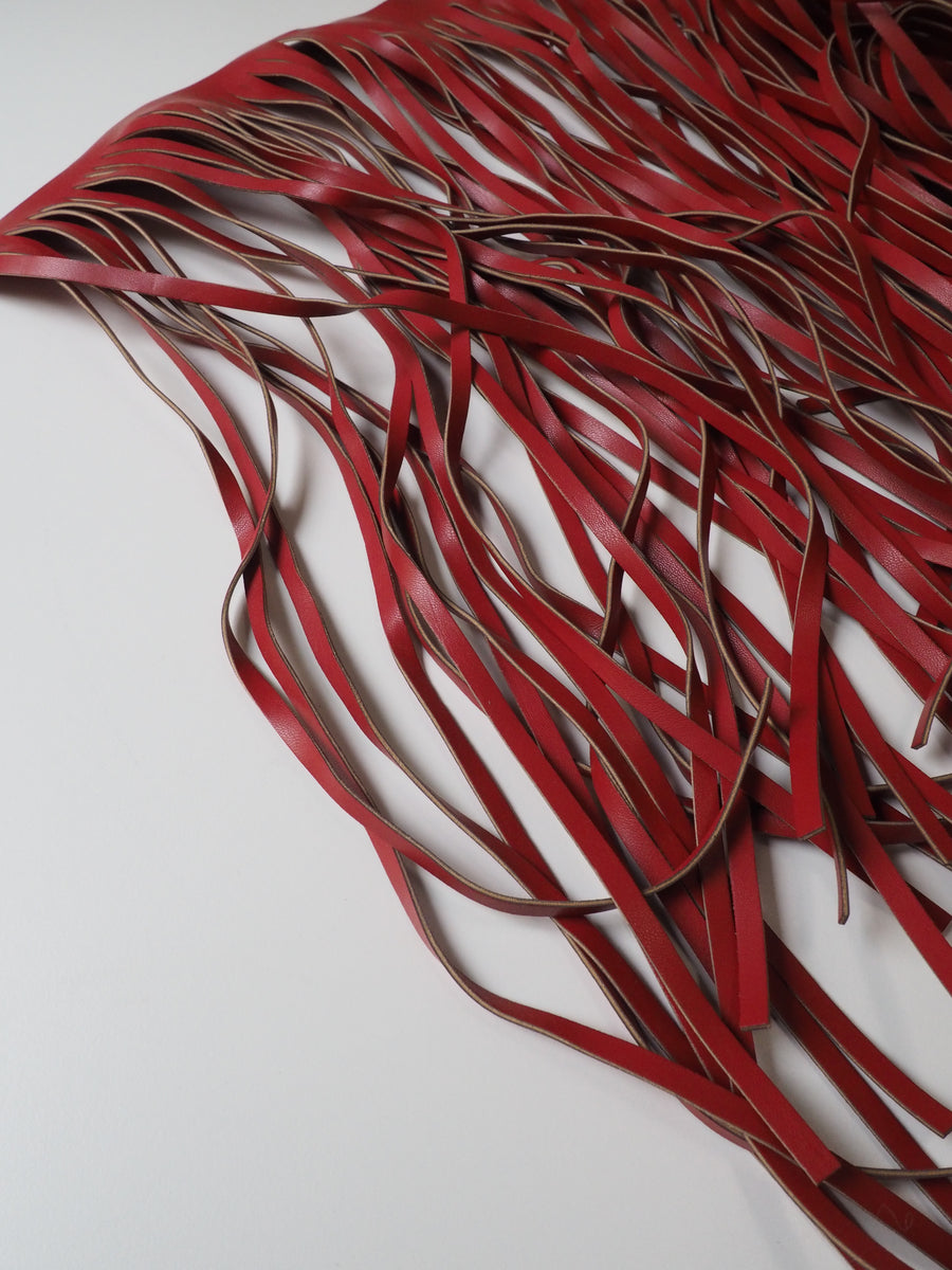 Red Faux Leather Fringe Trim 52cm – The New Craft House