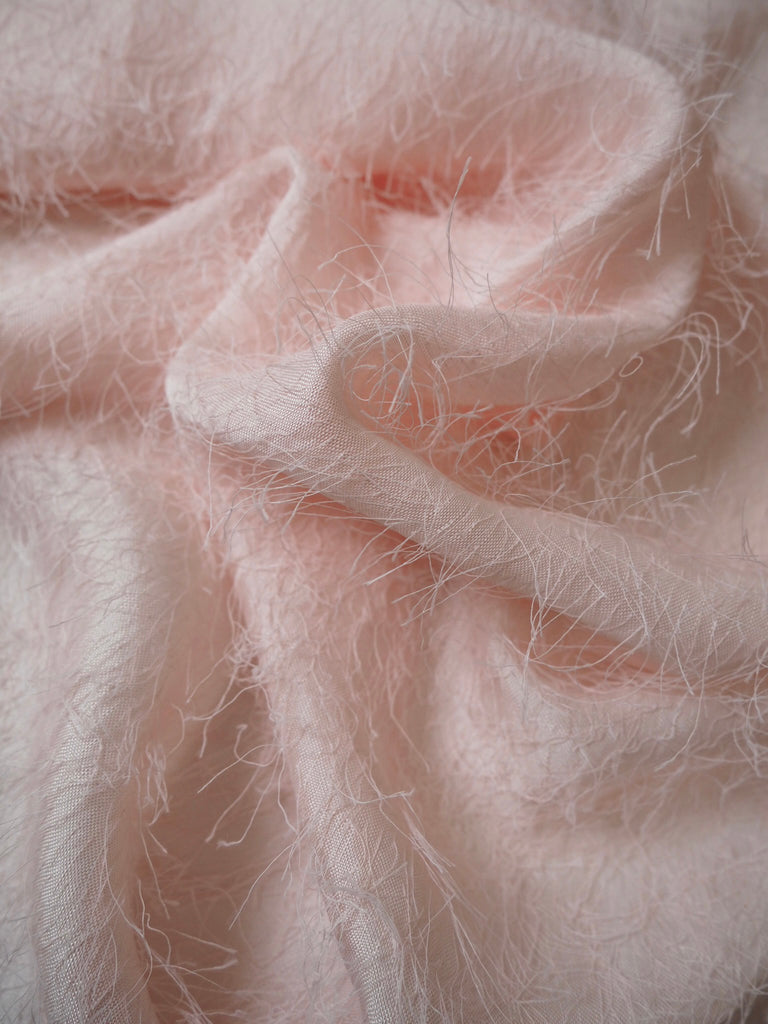 Blush Feather Fringe Cotton