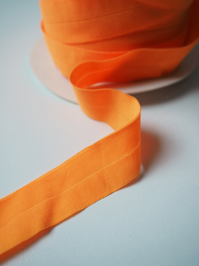 Neon Orange Fold-Over Elastic 20mm