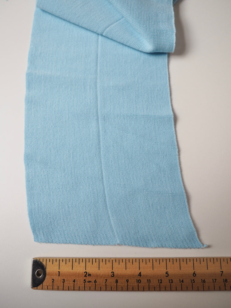 Ice Blue Double Ribbed Cuff/Hem 9cm