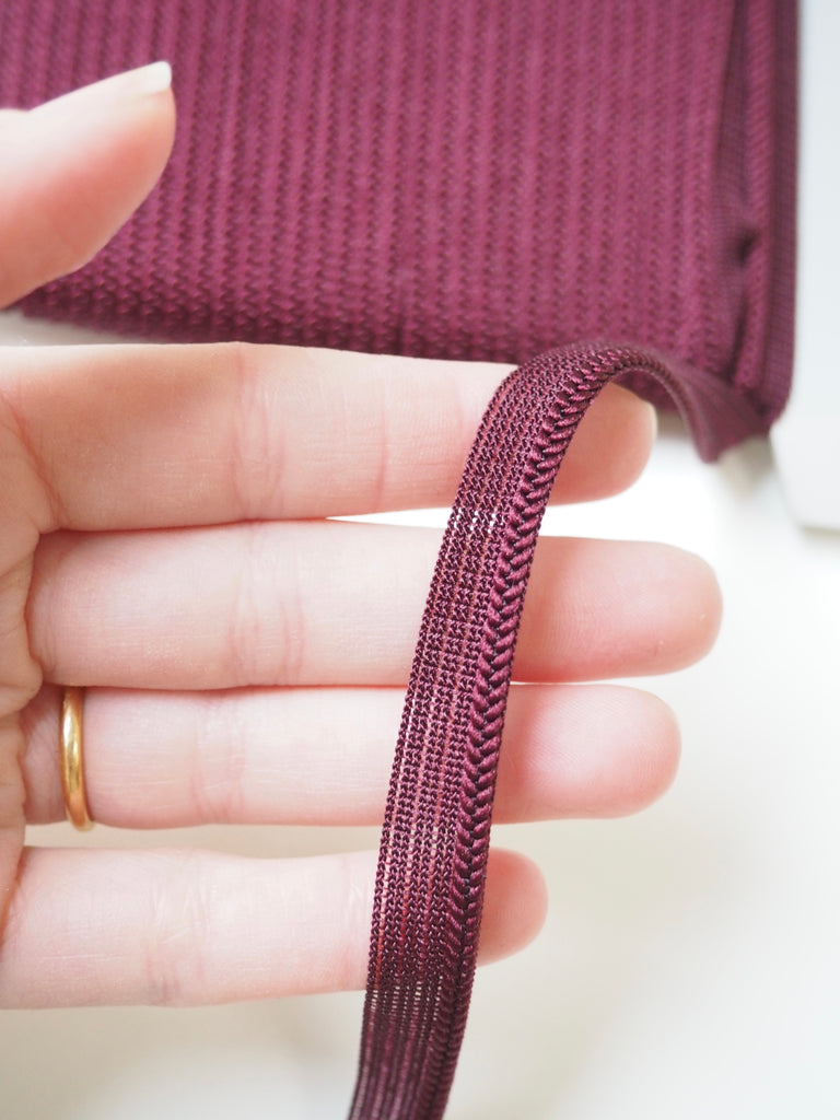 Shindo Burgundy Chain Knit Piping 10mm